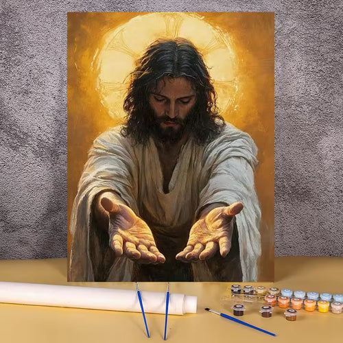 Jesus med öppna händer