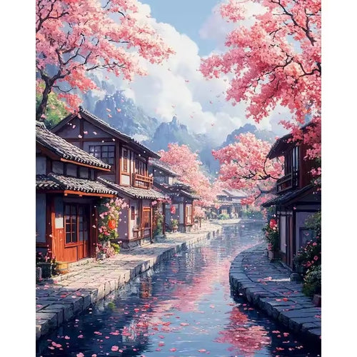 Körsbärsblom i Japan